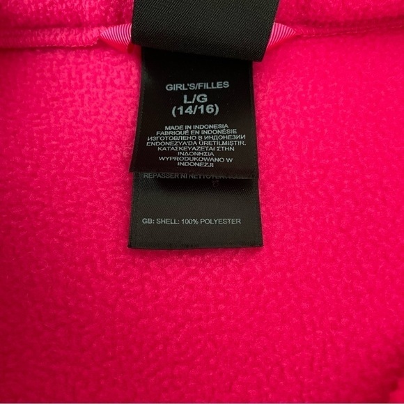 The North Face girls youth Large 14/16 pink/fuchsia fleece jacket - Picture 5 of 6